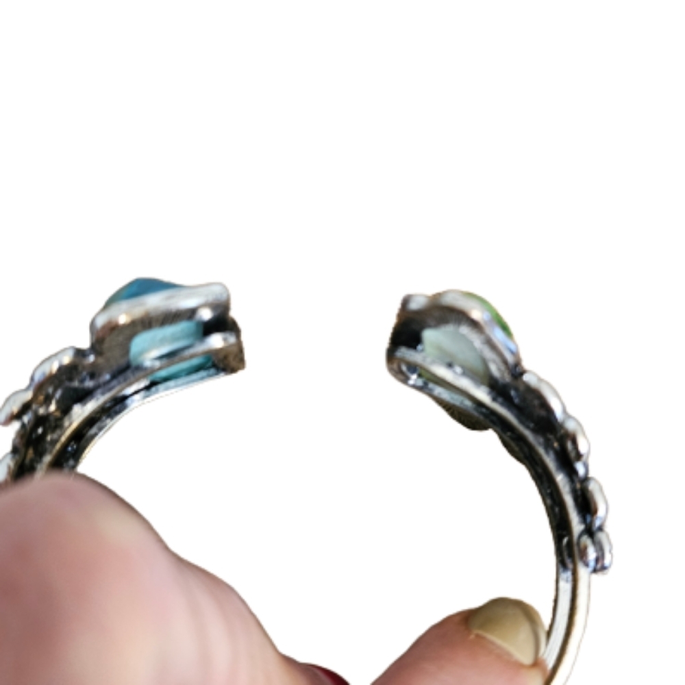 Green/Turquoise Hinge Bracelet - Picture 4 of 6